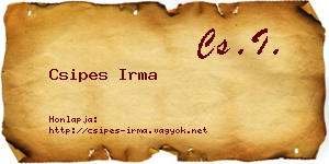 Csipes Irma névjegykártya